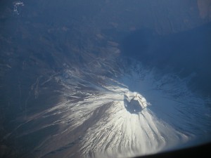 Mt. Fuji from an airplane